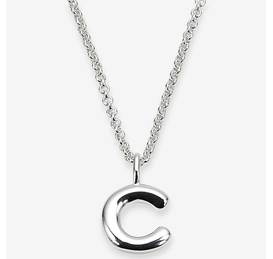 Image 242090_C.jpg, Product 242-090 / Price $99.99, Silver Gallery Sterling Silver Intial Pendant With 18" Chain from Silver Gallery on TSC.ca's Jewellery department