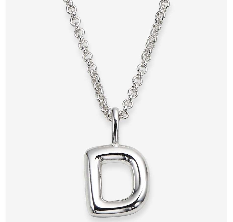 Image 242090_D.jpg, Product 242-090 / Price $99.99, Silver Gallery Sterling Silver Intial Pendant With 18" Chain from Silver Gallery on TSC.ca's Jewellery department