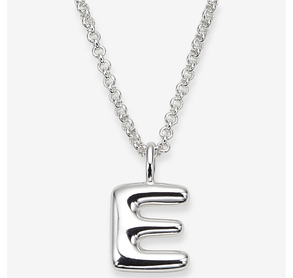 Image 242090_E.jpg, Product 242-090 / Price $99.99, Silver Gallery Sterling Silver Intial Pendant With 18" Chain from Silver Gallery on TSC.ca's Jewellery department