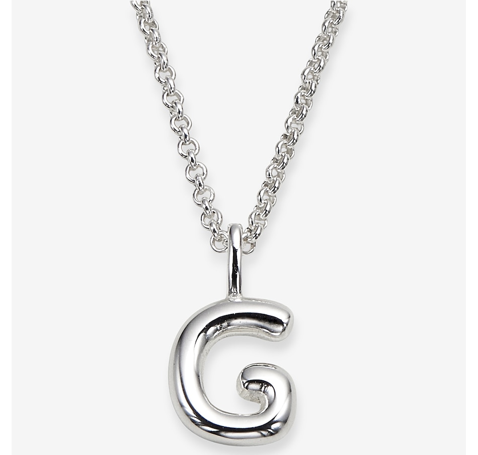 Image 242090_G.jpg, Product 242-090 / Price $99.99, Silver Gallery Sterling Silver Intial Pendant With 18" Chain from Silver Gallery on TSC.ca's Jewellery department