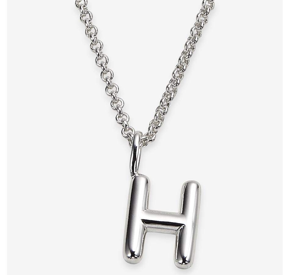 Image 242090_H.jpg, Product 242-090 / Price $99.99, Silver Gallery Sterling Silver Intial Pendant With 18" Chain from Silver Gallery on TSC.ca's Jewellery department