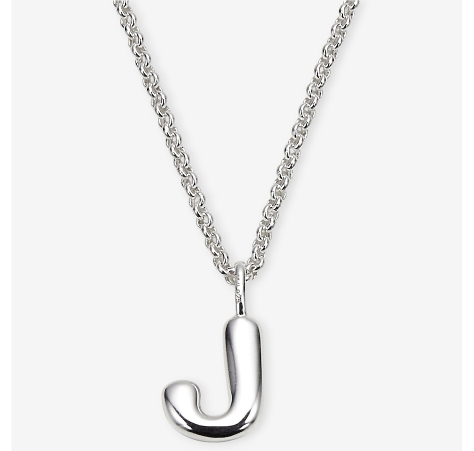 Image 242090_J.jpg, Product 242-090 / Price $99.99, Silver Gallery Sterling Silver Intial Pendant With 18" Chain from Silver Gallery on TSC.ca's Jewellery department