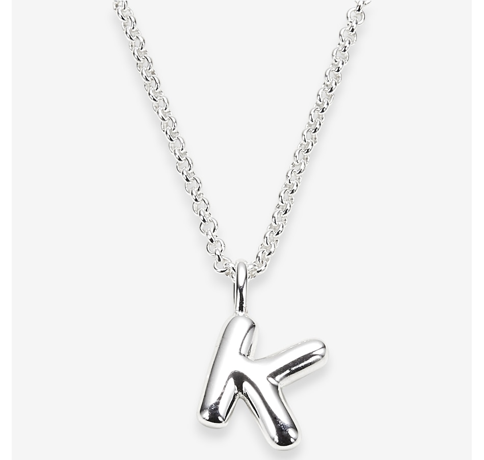 Image 242090_K.jpg, Product 242-090 / Price $99.99, Silver Gallery Sterling Silver Intial Pendant With 18" Chain from Silver Gallery on TSC.ca's Jewellery department