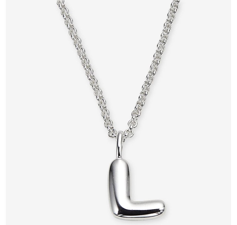 Image 242090_LTRL.jpg, Product 242-090 / Price $99.99, Silver Gallery Sterling Silver Intial Pendant With 18" Chain from Silver Gallery on TSC.ca's Jewellery department