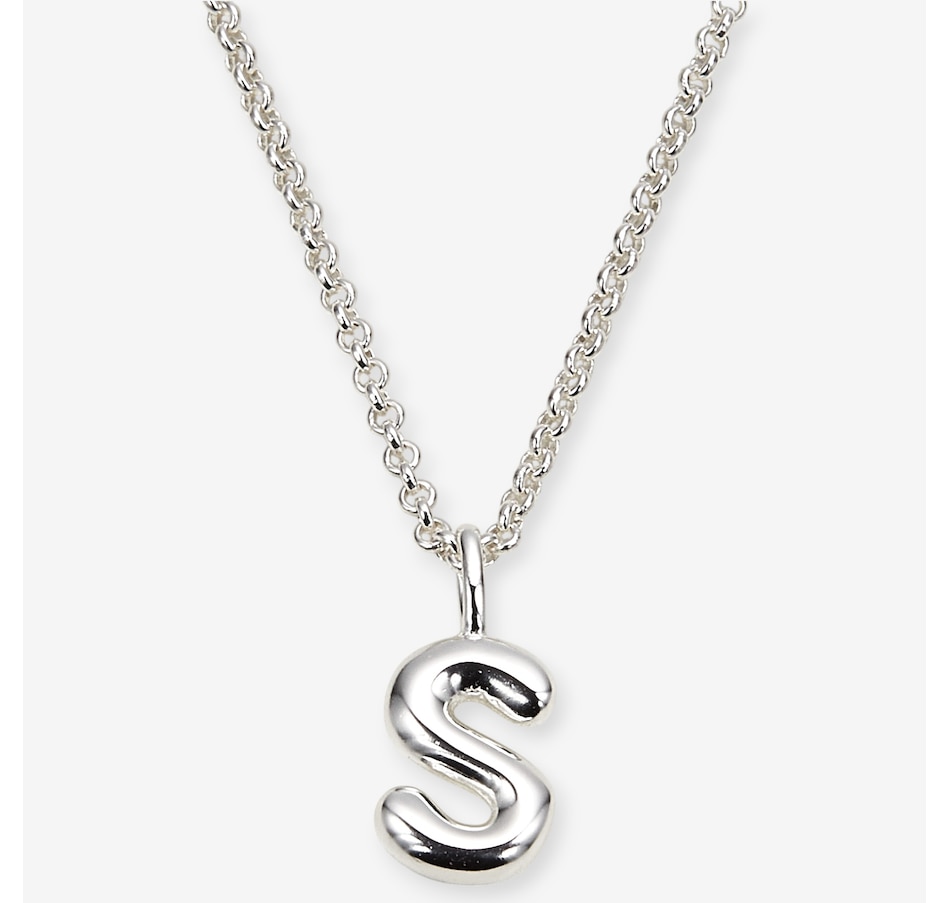 Image 242090_LTRS.jpg, Product 242-090 / Price $99.99, Silver Gallery Sterling Silver Intial Pendant With 18" Chain from Silver Gallery on TSC.ca's Jewellery department