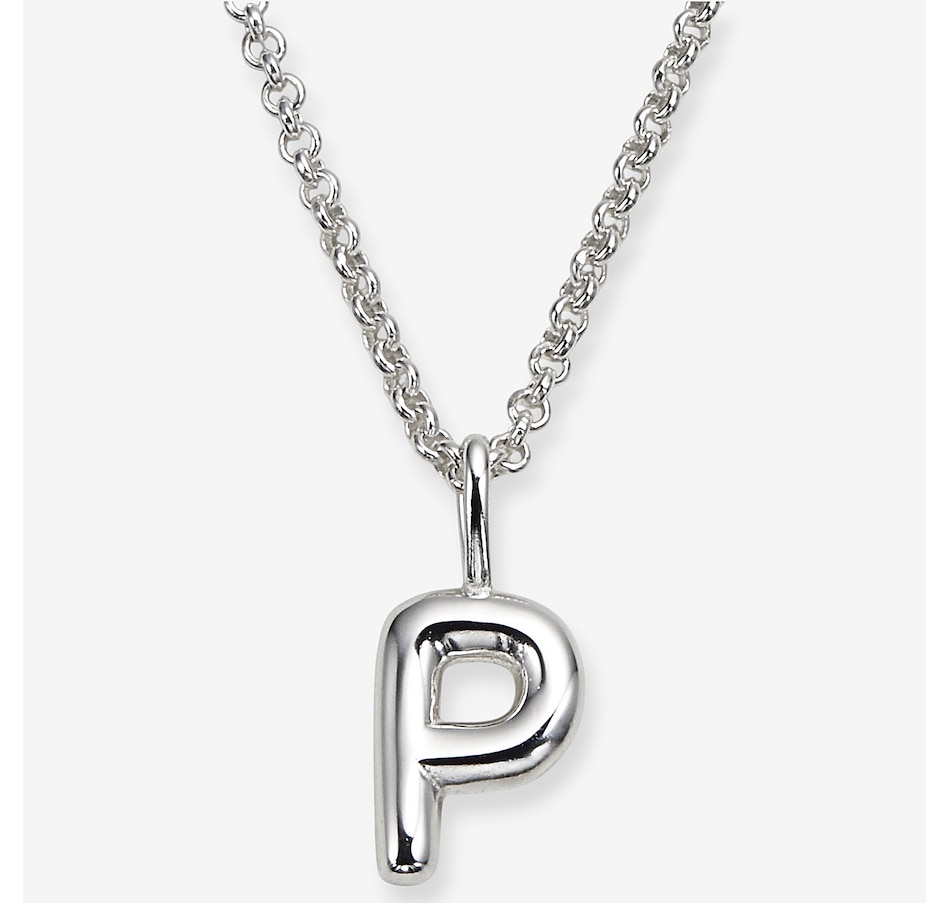 Image 242090_P.jpg, Product 242-090 / Price $99.99, Silver Gallery Sterling Silver Intial Pendant With 18" Chain from Silver Gallery on TSC.ca's Jewellery department