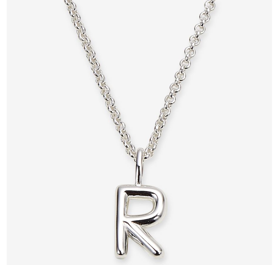 Image 242090_R.jpg, Product 242-090 / Price $99.99, Silver Gallery Sterling Silver Intial Pendant With 18" Chain from Silver Gallery on TSC.ca's Jewellery department