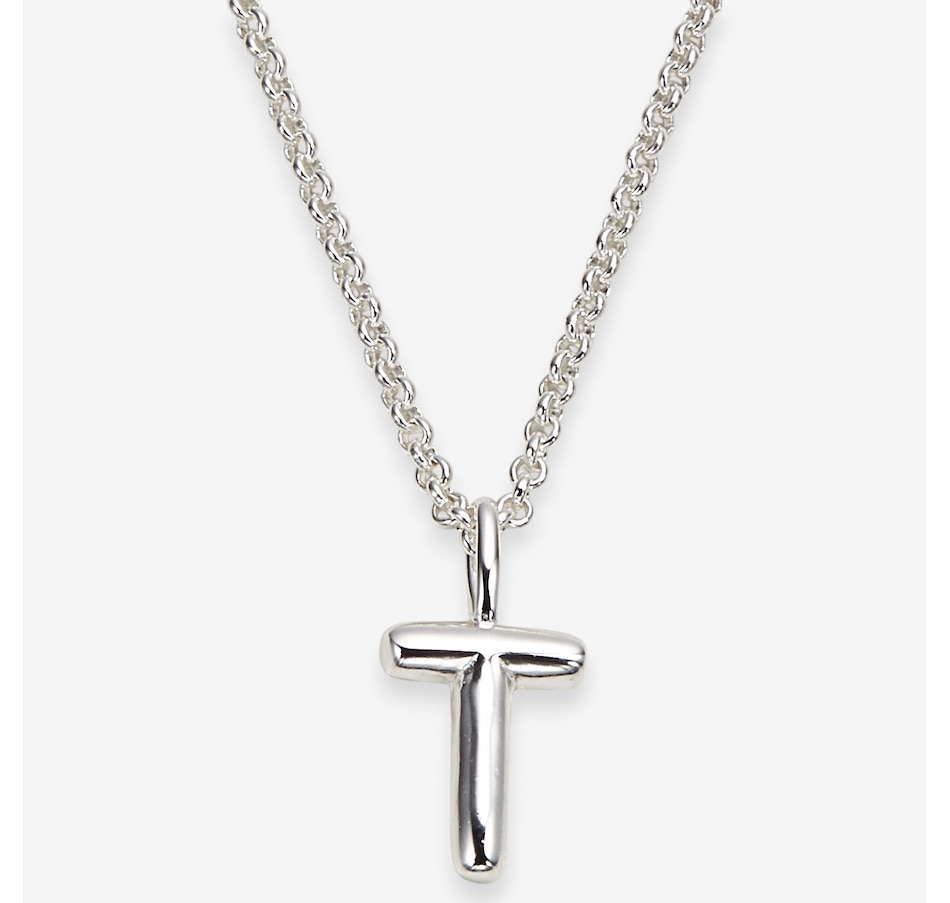 Image 242090_T.jpg, Product 242-090 / Price $99.99, Silver Gallery Sterling Silver Intial Pendant With 18" Chain from Silver Gallery on TSC.ca's Jewellery department