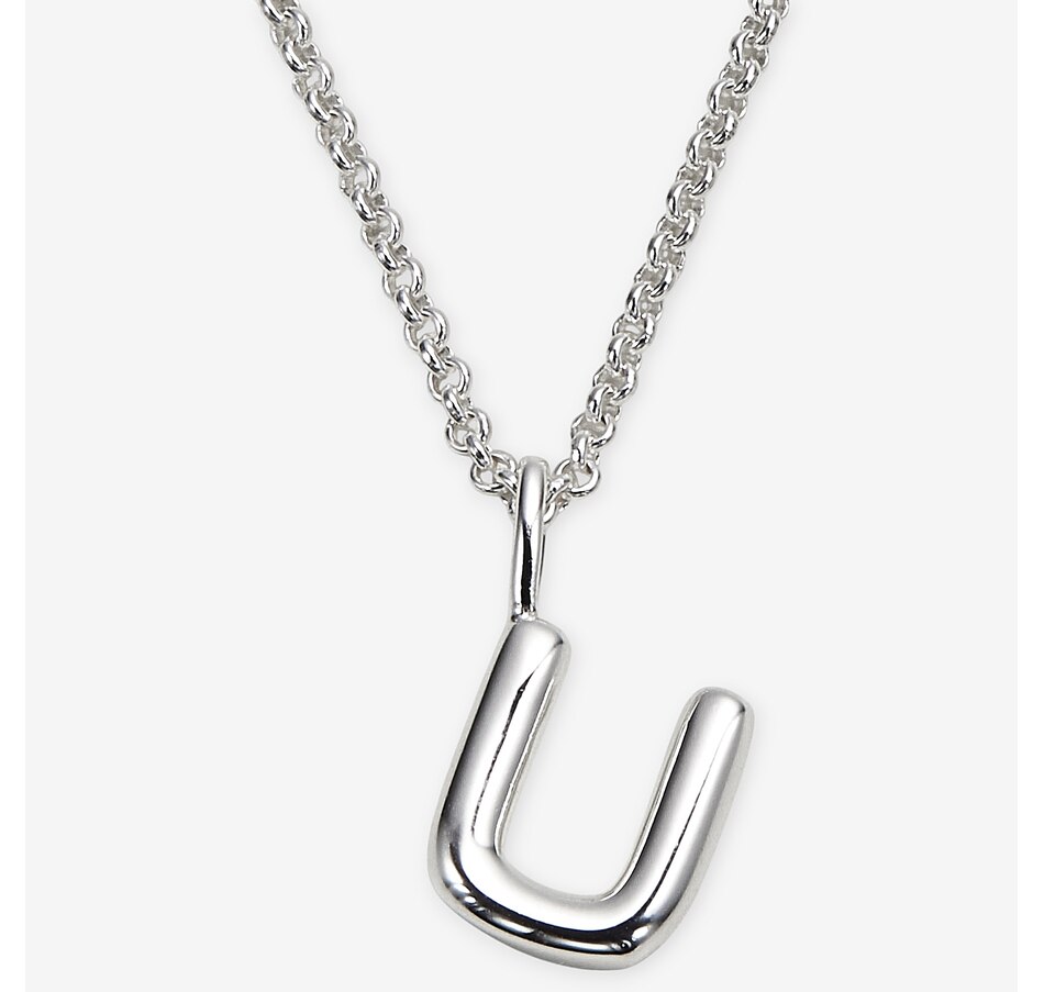 Image 242090_U.jpg, Product 242-090 / Price $99.99, Silver Gallery Sterling Silver Intial Pendant With 18" Chain from Silver Gallery on TSC.ca's Jewellery department