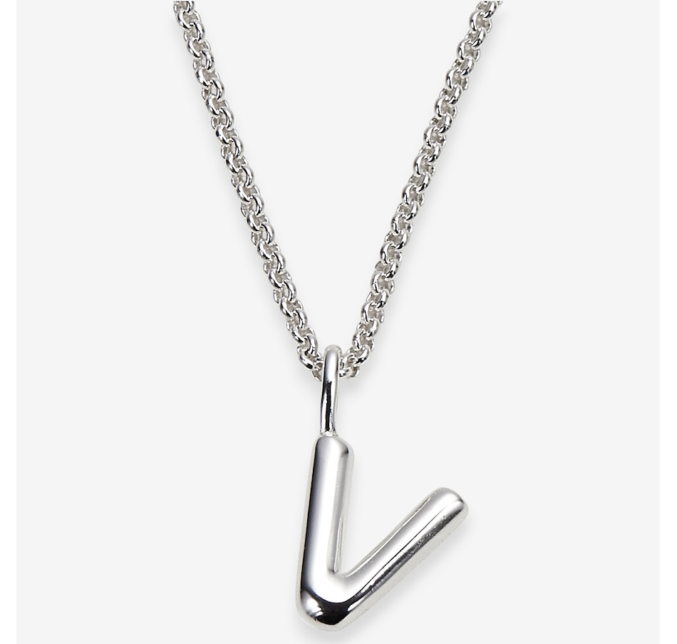 Image 242090_V.jpg, Product 242-090 / Price $99.99, Silver Gallery Sterling Silver Intial Pendant With 18" Chain from Silver Gallery on TSC.ca's Jewellery department
