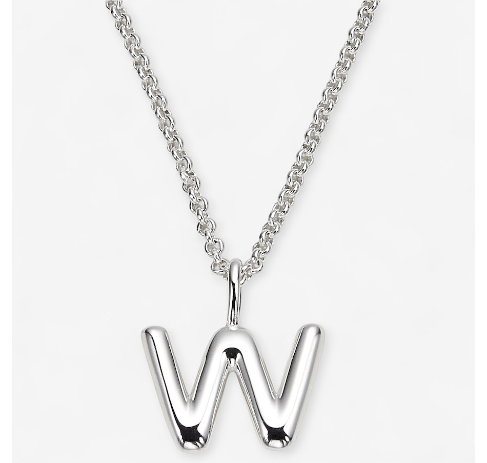 Image 242090_W.jpg, Product 242-090 / Price $99.99, Silver Gallery Sterling Silver Intial Pendant With 18" Chain from Silver Gallery on TSC.ca's Jewellery department