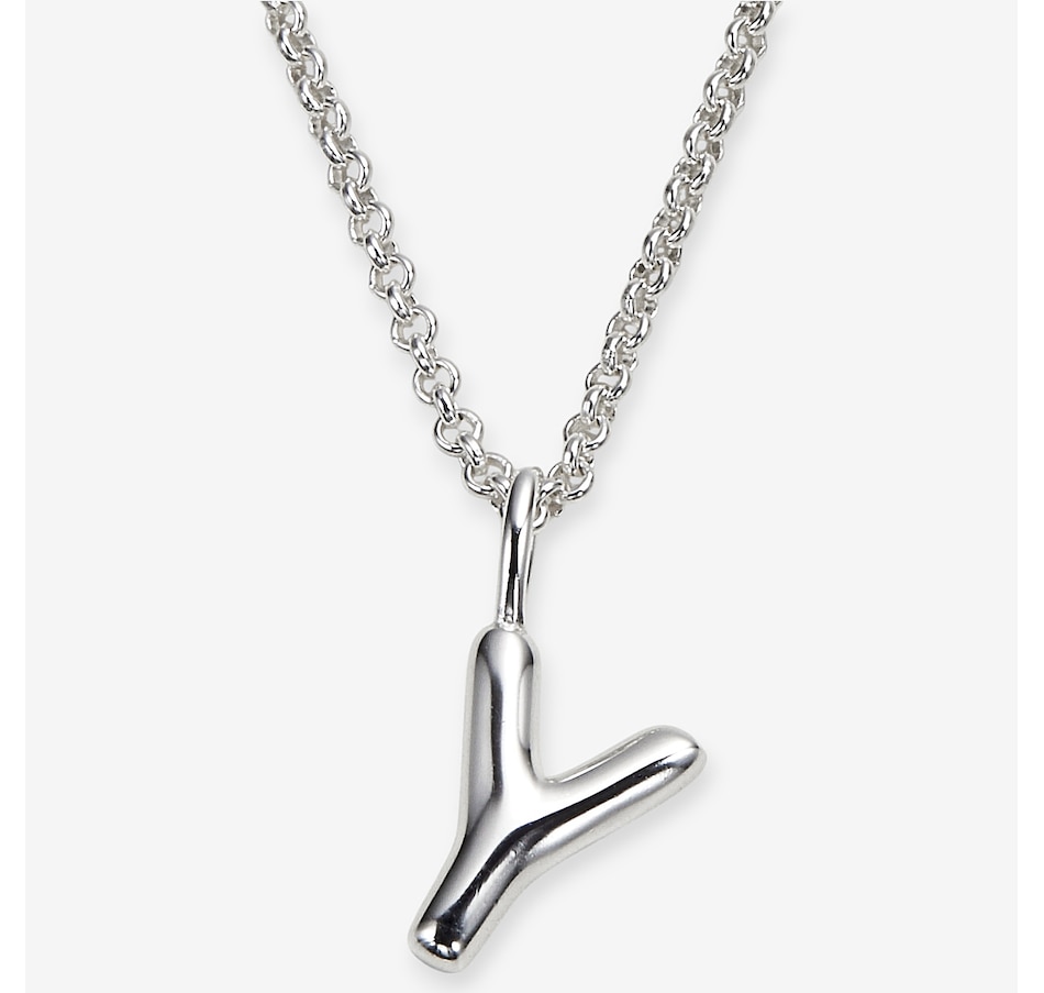 Image 242090_Y.jpg, Product 242-090 / Price $99.99, Silver Gallery Sterling Silver Intial Pendant With 18" Chain from Silver Gallery on TSC.ca's Jewellery department