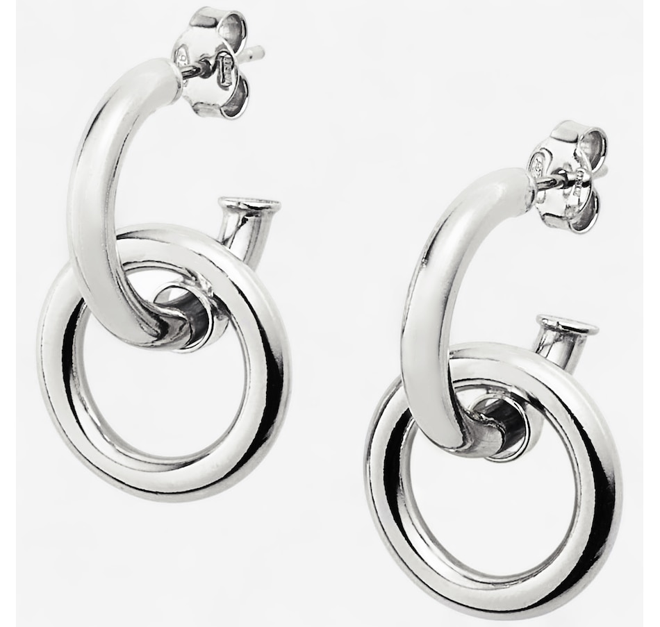 Image 242091_SIL.jpg, Product 242-091 / Price $99.99, Silver Gallery Sterling Silver Interlocking Hoop Earrings from Silver Gallery on TSC.ca's Jewellery department