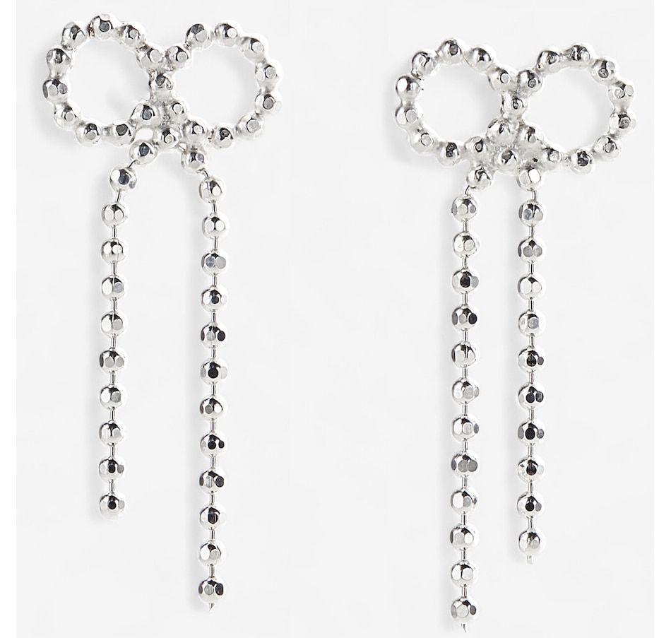 Silver Gallery Sterling Silver Bow Sparkle Earrings