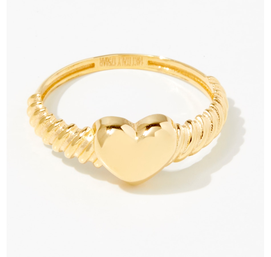 Image 242110.jpg, Product 242-110 / Price $299.99, Stefano Oro 14K Yellow Gold Intrecci Heart Ring from Stefano Oro on TSC.ca's Jewellery department