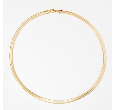 Stefano Oro 14K Yellow Gold Snakeskin Omega Necklace