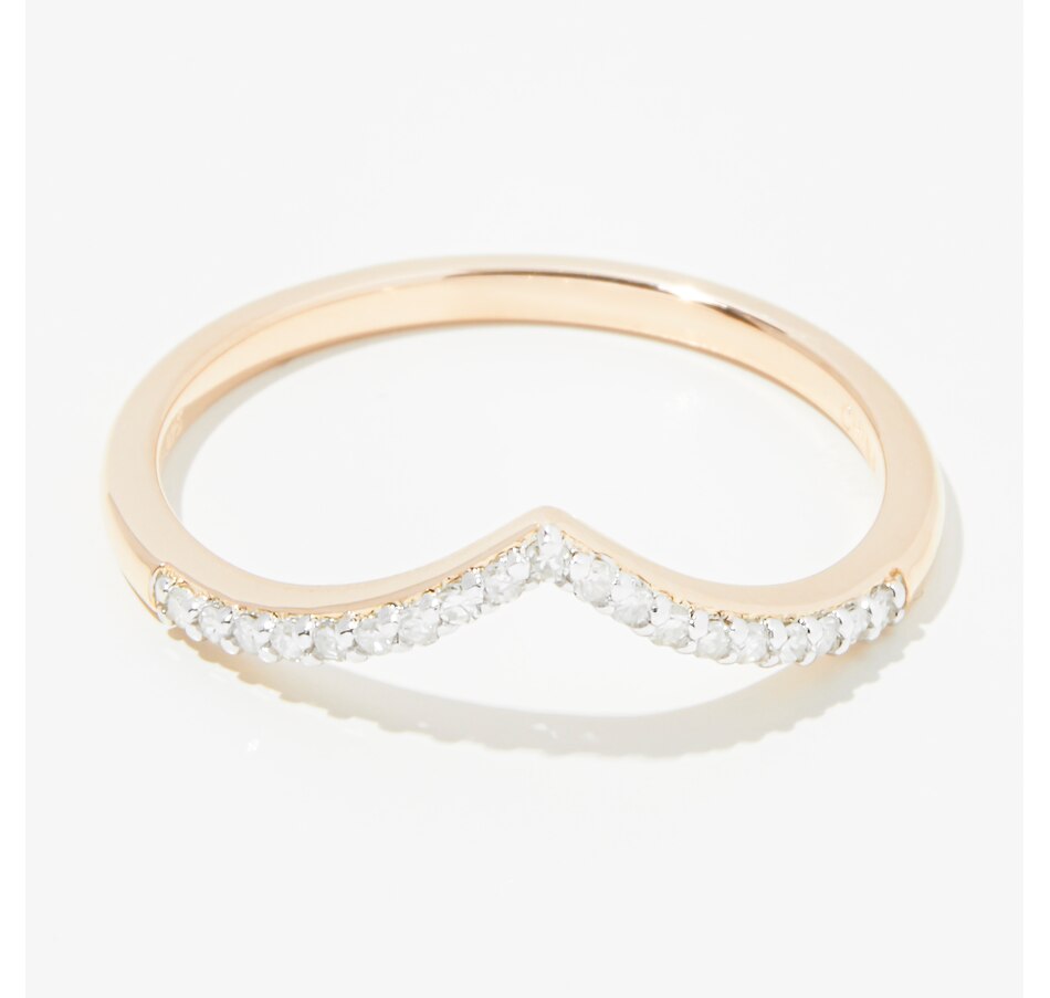 Jewellery Rings Color Of Diamonds Sterling Silver/14K 1 Mic 0.10 ctw White Diamonds Ring