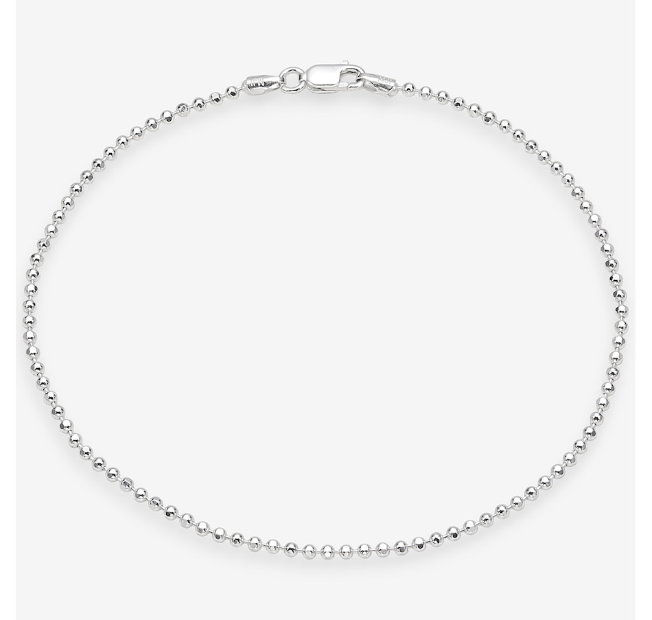 Image 242249.jpg, Product 242-249 / Price $44.99, Silver Gallery Sterling Silver Diamond Cut Ball Chain Ankle from Silver Gallery on TSC.ca's Jewellery department