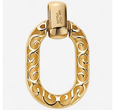 Stefano Oro 14K Yellow Gold Puffy Oval Pendant