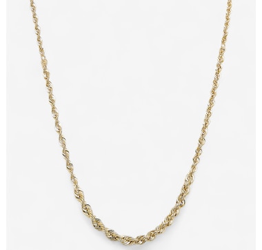 Stefano Oro 14K Yellow Gold Graduated Faceted Rope Necklace