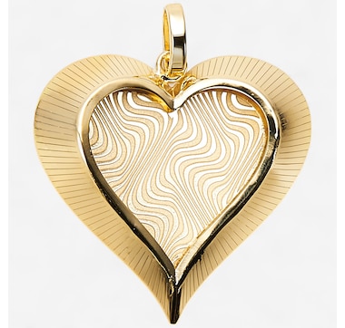 Stefano Oro 14K Yellow Gold Mirage Ricami Heart Pendant