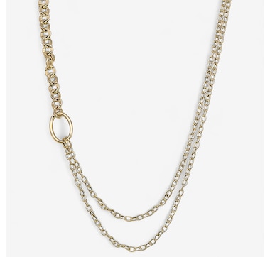 Stefano Oro 14K Yellow Gold Doppio Abbraccio Link Necklace
