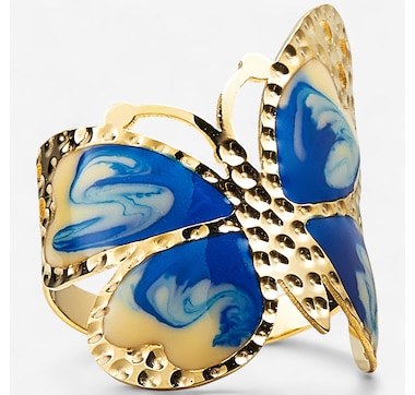 Stefano Oro 14K Yellow Gold Meraviglia Butterfly Ring