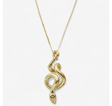 Stefano Oro 14K Yellow Gold Snake Necklace