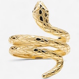 Stefano Oro 14K Yellow Gold Torchon Snake Ring