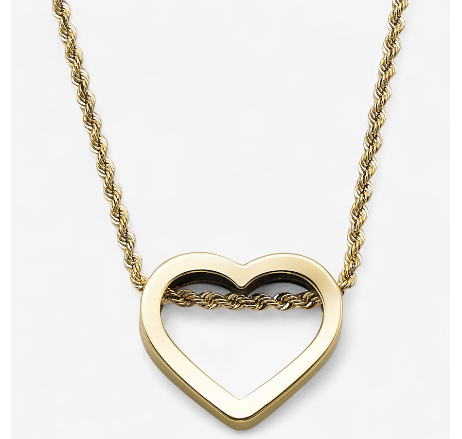 Image 242273.jpg, Product 242-273 / Price $499.99, Stefano Oro 14K Yellow Gold Heart Cut Out Necklace from Stefano Oro on TSC.ca's Jewellery department