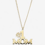 Stefano Oro 14K Yellow Gold #1MOM Necklace