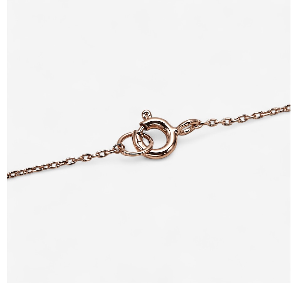 Image 242294_ALTMORE2.jpg, Product 242-294 / Price $279.99, Sterling Silver 14K Rose Gold Morganite & White Zircon Pendant with Chain from The Vault on TSC.ca's Jewellery department
