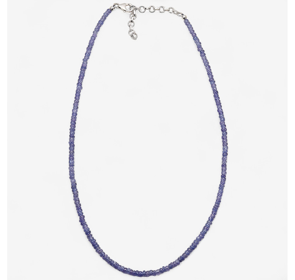 Sterling Silver Tanzanite Bead Necklace