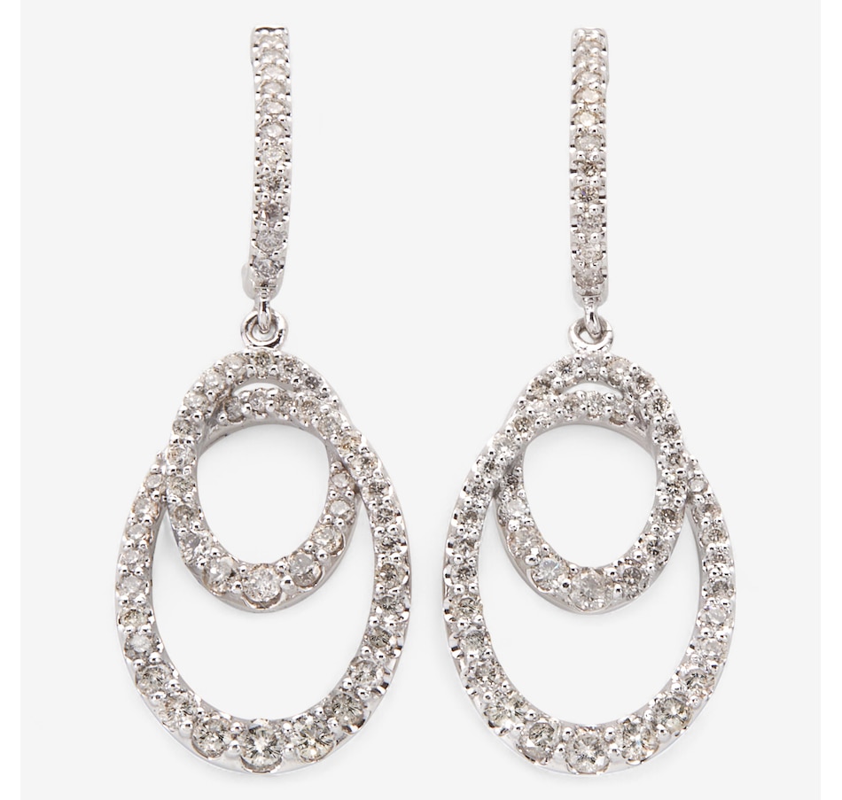 Image 242301.jpg, Product 242-301 / Price $1,079.99, 10K White Gold 0.95ctw Diamond Drop Earrings from Diamond Show on TSC.ca's Jewellery department