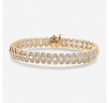 10K Yellow Gold 7.00ctw Diamond Bracelet