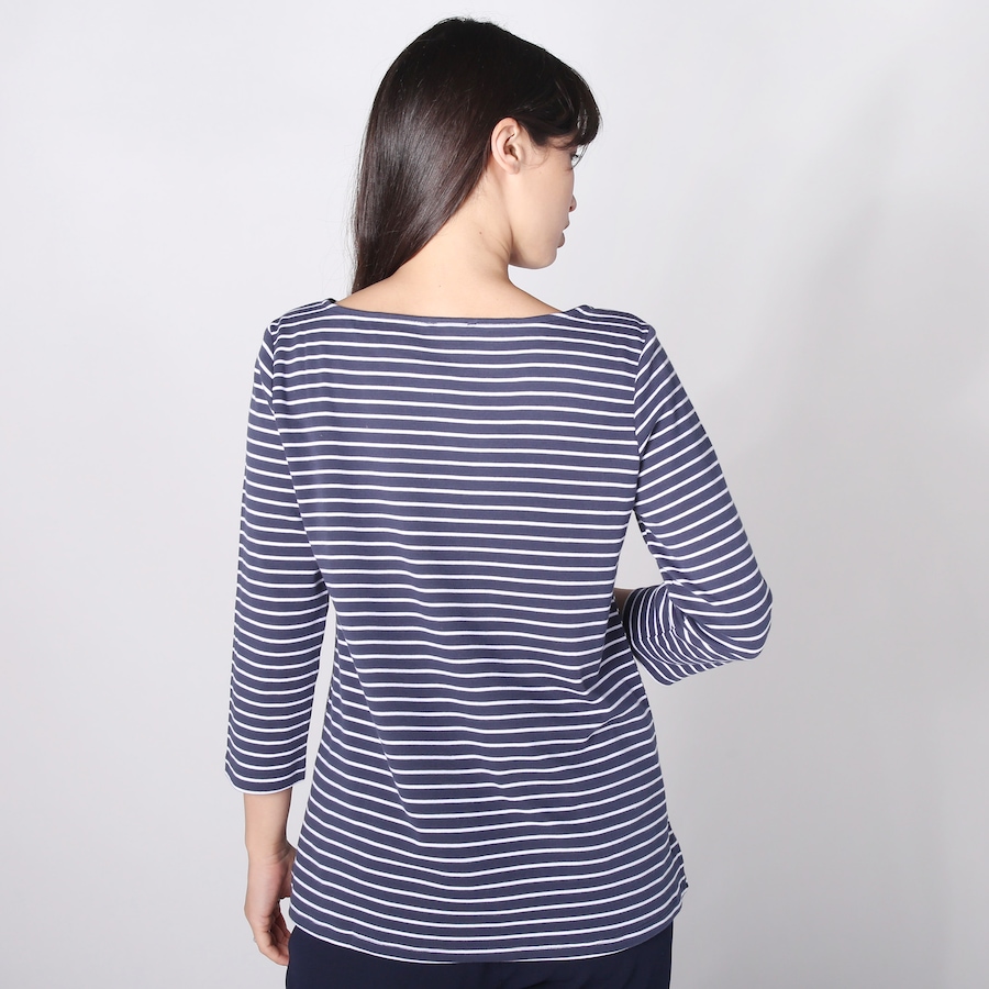 Image 242382_ALTMORE1.jpg, Product 242-382 / Price $24.33, Isaac Mizrahi Cotton Interlock 3/4" Sleeve Boatneck Top from Isaac Mizrahi New York on TSC.ca's Fashion department