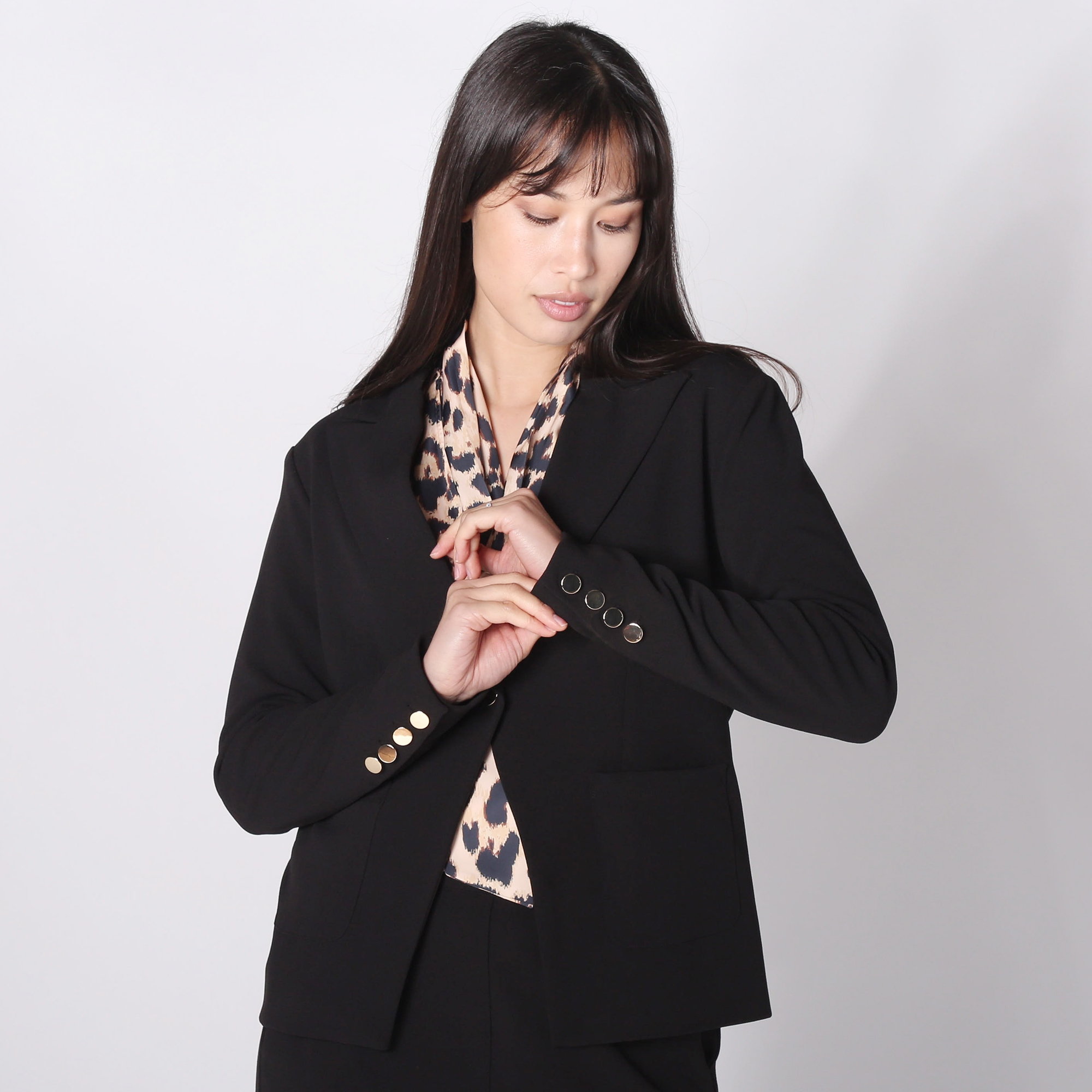 Isaac Mizrahi One Button Scuba Crepe Blazer - TSC.ca