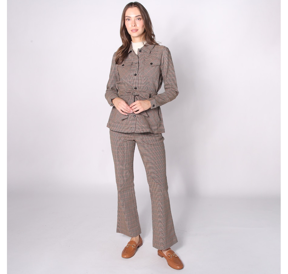 Image 242393_ALTMORE2.jpg, Product 242-393 / Price $39.33, Isaac Mizrahi Plaid Belted Jacket from Isaac Mizrahi New York on TSC.ca's Fashion department