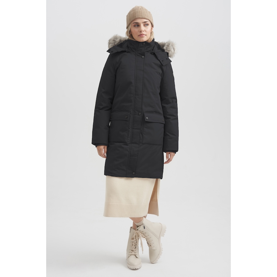 Image 242443_BLK.jpg, Product 242-443 / Price $185.33, Toboggan Mid-Length Parka with Faux Fur Trim Hood from Toboggan on TSC.ca's Fashion department