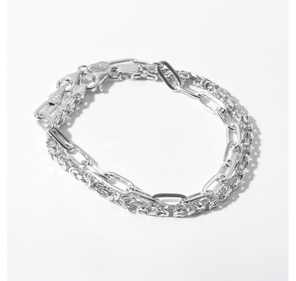 Image 242483_SIL.jpg, Product 242-483 / Price $189.99, Silver Gallery Sterling Silver Milano Stack Bracelets (set of 2) from Silver Gallery on TSC.ca's Jewellery department