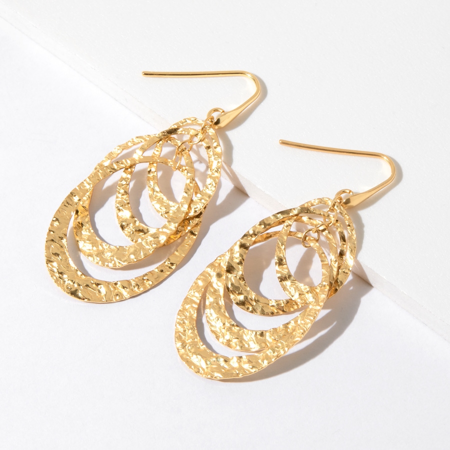 Image 242491_YGP.jpg, Product 242-491 / Price $89.88, Silver Gallery Sterling Silver Interlocking Hammered Earrings from Silver Gallery on TSC.ca's Jewellery department