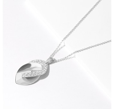 Silver Gallery Sterling Silver Oval Disc Pendant with Chain