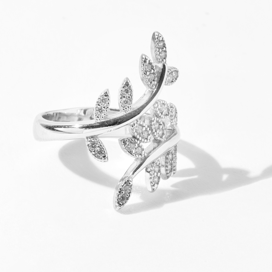 Image 242498_RHOP.jpg, Product 242-498 / Price $99.88, Silver Gallery Sterling Silver Leaf Bypass Ring from Silver Gallery on TSC.ca's Jewellery department
