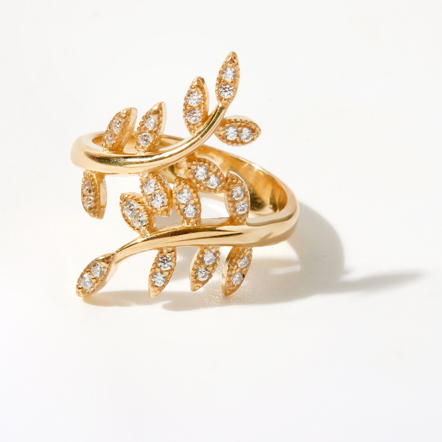 Image 242498_YGP.jpg, Product 242-498 / Price $99.88, Silver Gallery Sterling Silver Leaf Bypass Ring from Silver Gallery on TSC.ca's Jewellery department