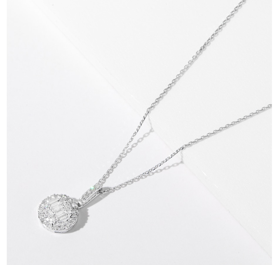 Image 242525_WGL.jpg, Product 242-525 / Price $649.33, Diamond Show 14K Gold 0.50 ctw White Diamond Pendant with Chain from Diamond Show on TSC.ca's Jewellery department