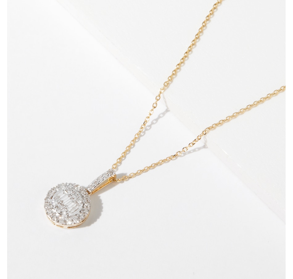 Image 242525_YGL.jpg, Product 242-525 / Price $649.33, Diamond Show 14K Gold 0.50 ctw White Diamond Pendant with Chain from Diamond Show on TSC.ca's Jewellery department