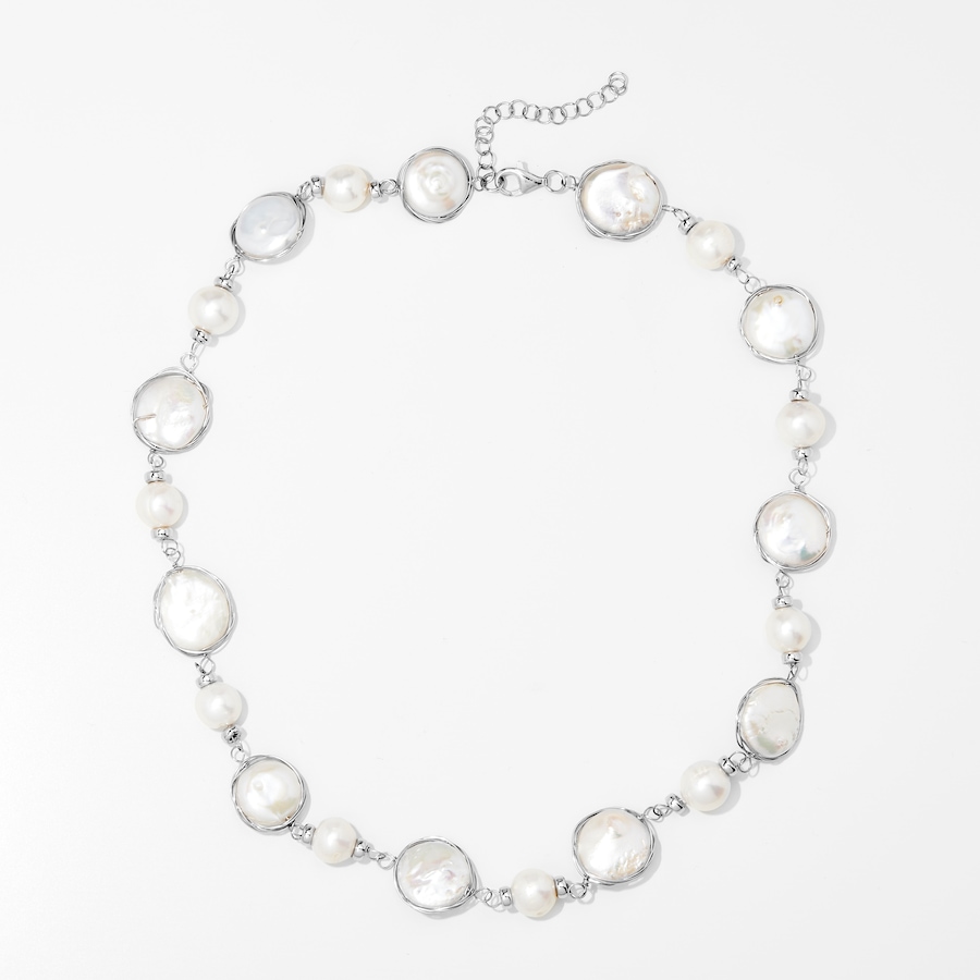 Image 242559.jpg, Product 242-559 / Price $179.88, Roz Kwan Jewellery Sterling Silver White Coin Freshwater Pearl Necklace from Roz Kwan Jewellery Collection on TSC.ca's Jewellery department