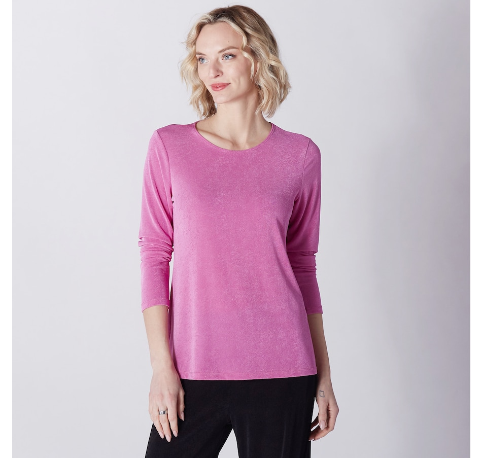 Grey Slinky Long Sleeve Top