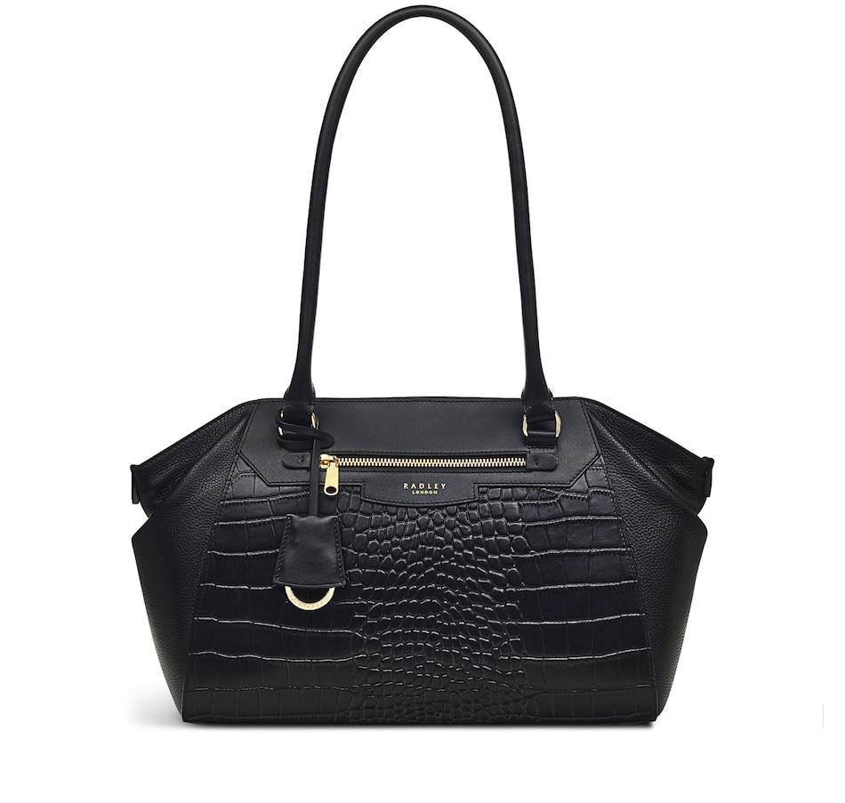 Image 242659_BLK.jpg, Product 242-659 / Price $425.00, Radley London Valley Grove Faux Croco Medium Ziptop Shoulder Bag from Radley London on TSC.ca's Clothing & Shoes department