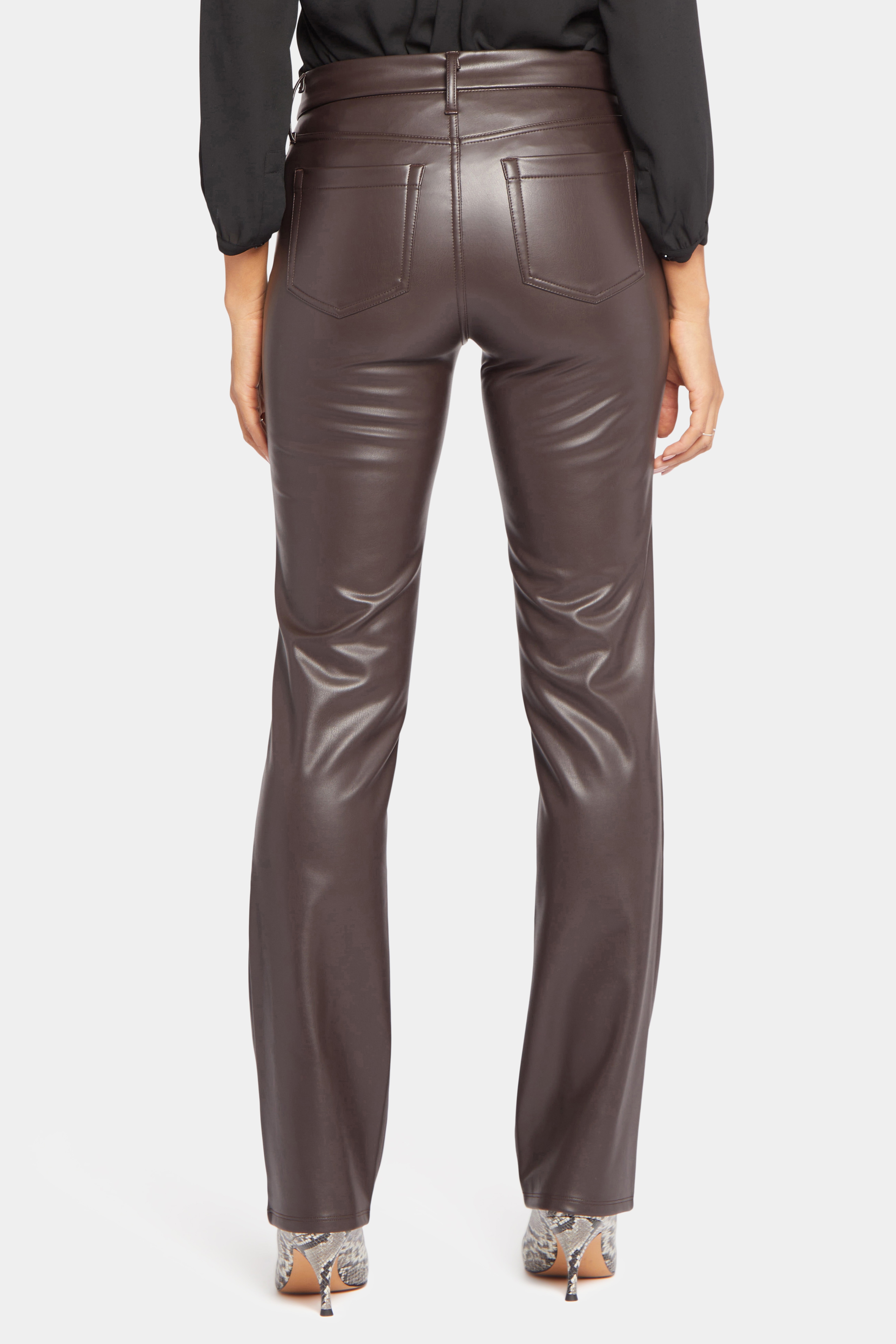 NYDJ Marilyn Straight Faux Leather Pant